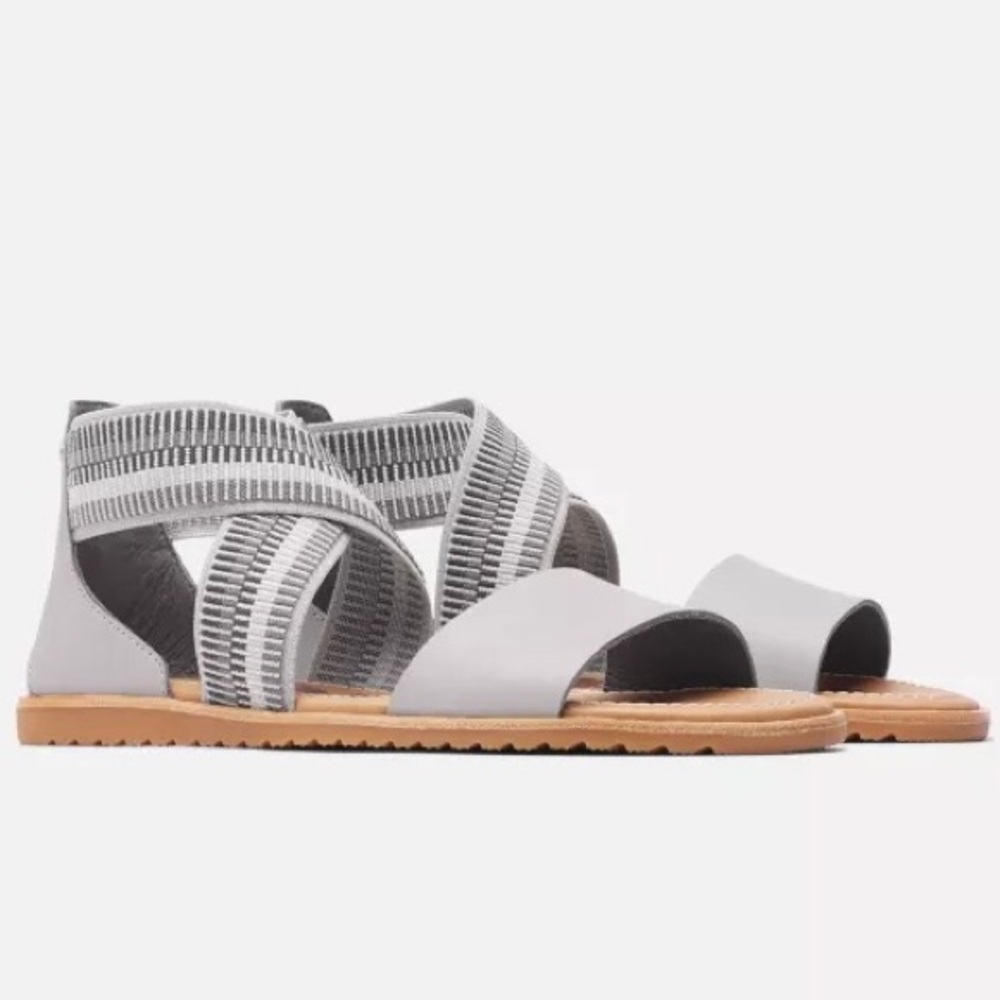 SOREL Ella leather sandal dove gray 8.5